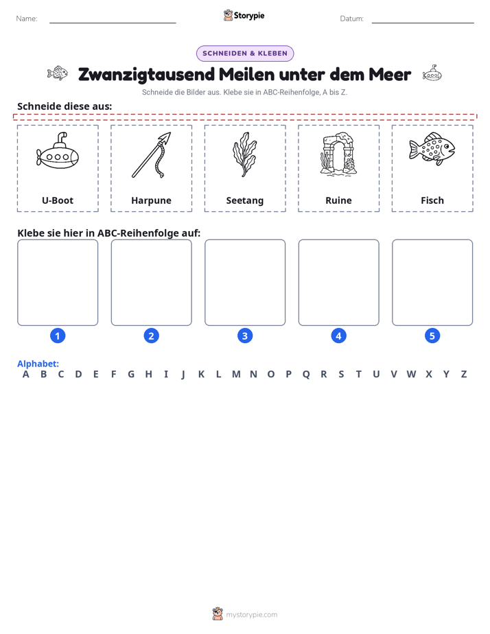 Schneiden & Einfügen Alphabet