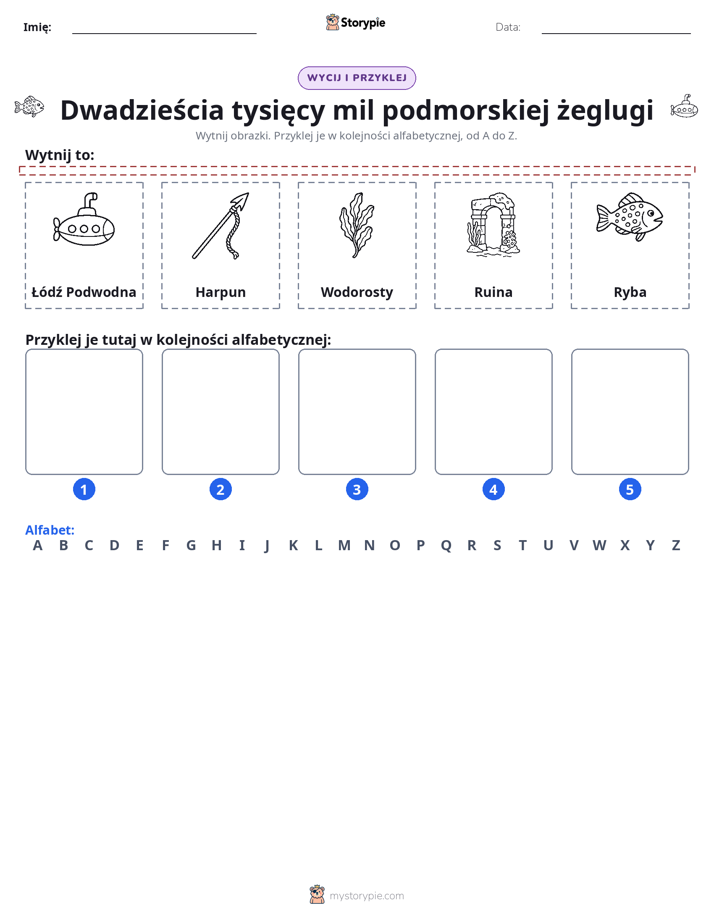 Wytnij i Wklej Alfabet