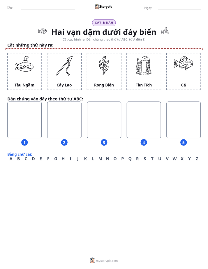 Cắt & Dán Chữ Cái