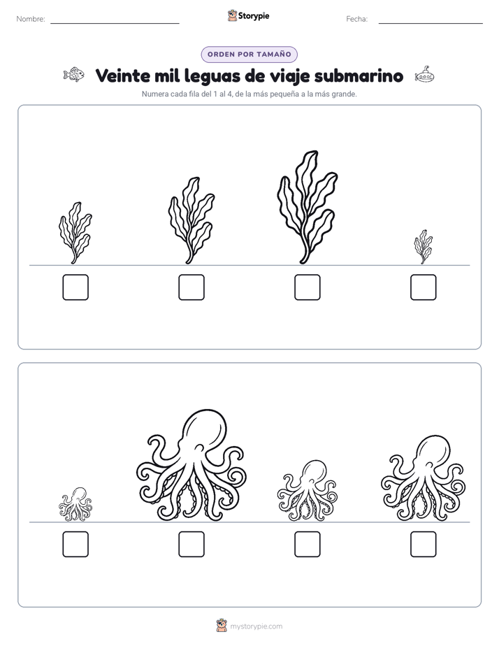 Orden de Tamaños