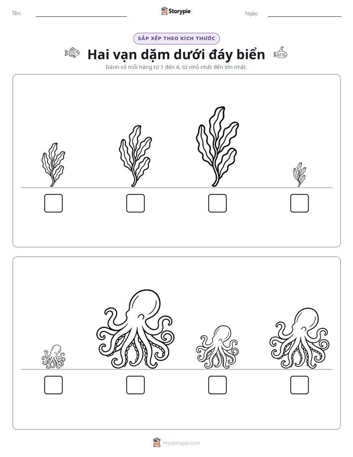 Thứ Tự Kích Thước