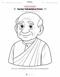 Anteprima della scheda stampabile di Sardar Vallabhbhai Patel