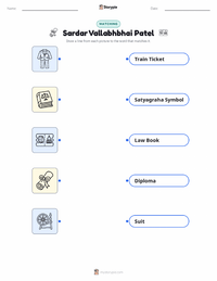 Sardar Vallabhbhai Patel printable worksheet for kids