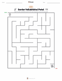 Sardar Vallabhbhai Patel printable worksheet preview