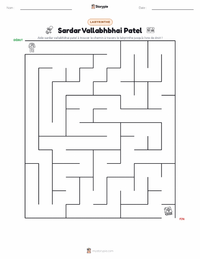 Aperçu de la feuille de travail imprimable Sardar Vallabhbhai Patel