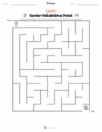 Anteprima della scheda stampabile di Sardar Vallabhbhai Patel