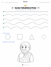 Aperçu de la feuille de travail imprimable Sardar Vallabhbhai Patel