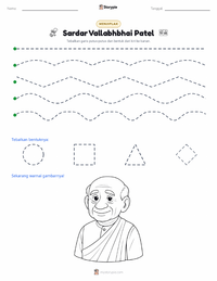Prabaca lembar kerja cetak Sardar Vallabhbhai Patel