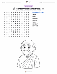 Vista previa de la hoja de trabajo imprimible de Sardar Vallabhbhai Patel