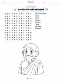 Prévia da folha de atividades imprimível Sardar Vallabhbhai Patel