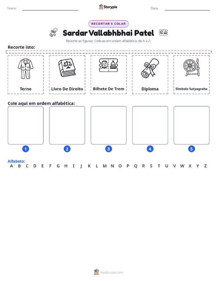 Recortar & Colar Alfabeto