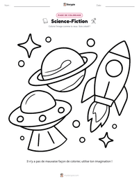 Aperçu de la feuille de travail imprimable Science-Fiction