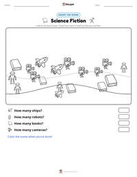 Science Fiction printable worksheet preview