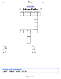 Science Fiction printable worksheet preview