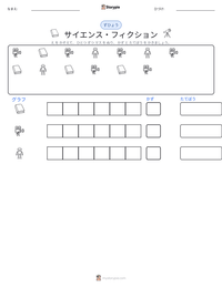 サイエンス・フィクション の印刷可能ワークシートプレビュー