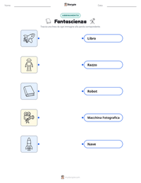 Anteprima della scheda stampabile di Fantascienza