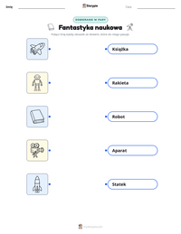 Podgląd drukowalnego arkusza ćwiczeń Fantastyka naukowa