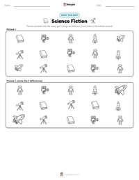 Science Fiction printable worksheet preview