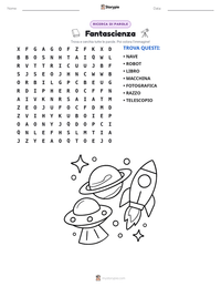 Anteprima della scheda stampabile di Fantascienza