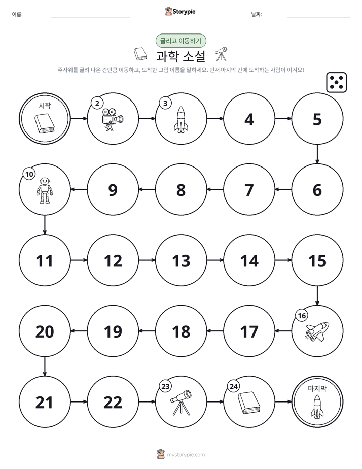 주사위 굴리고 이동하기 게임