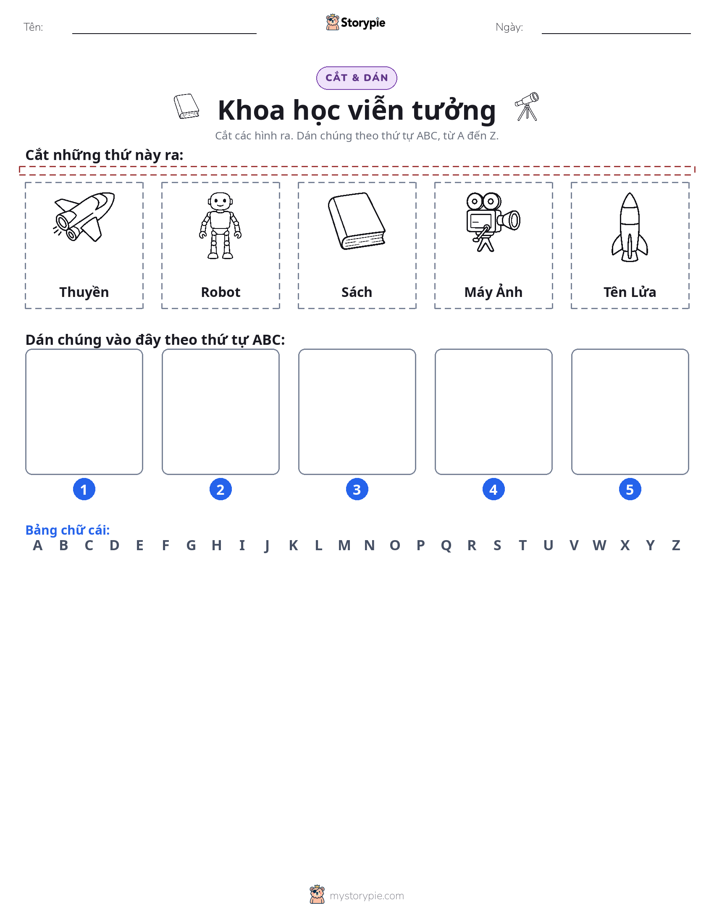 Cắt & Dán Chữ Cái