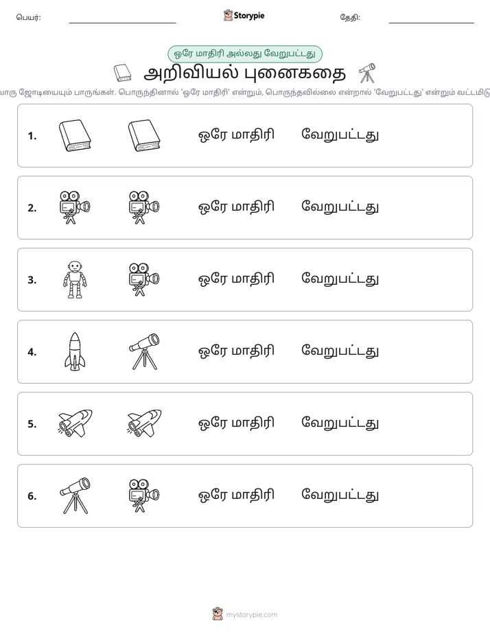 அதே அல்லது மாறுபட்டது