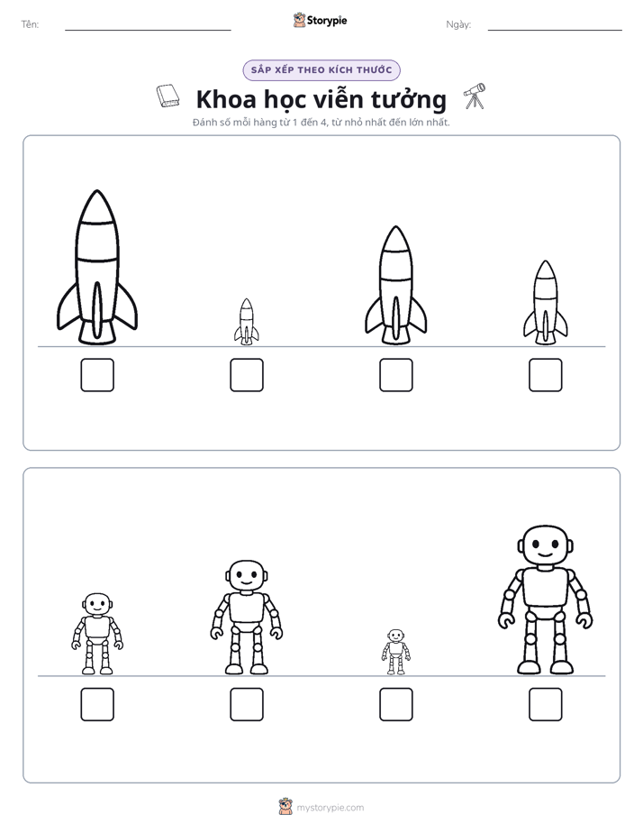 Thứ Tự Kích Thước