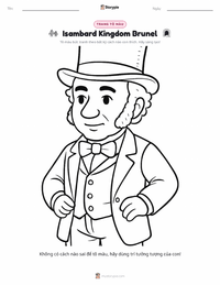 Trang tô màu Isambard Kingdom Brunel cho trẻ em