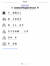 Isambard Kingdom Brunel printable worksheet preview