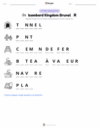 Aperçu de la feuille de travail imprimable Isambard Kingdom Brunel
