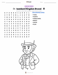 Vista previa de la hoja de trabajo imprimible de Isambard Kingdom Brunel
