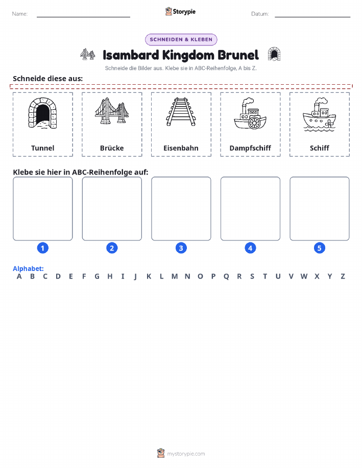 Schneiden & Einfügen Alphabet