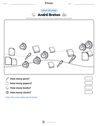 André Breton printable worksheet preview