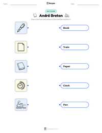 André Breton printable worksheet preview