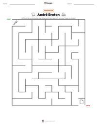 André Breton druckbare Arbeitsblatt Vorschau