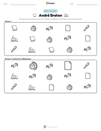 André Breton printable worksheet preview