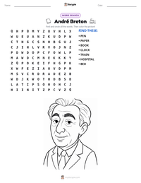 André Breton printable worksheet preview