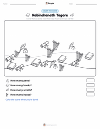 Rabindranath Tagore printable worksheet preview