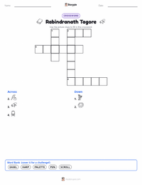 Rabindranath Tagore printable worksheet preview