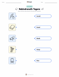 Rabindranath Tagore printable worksheet preview