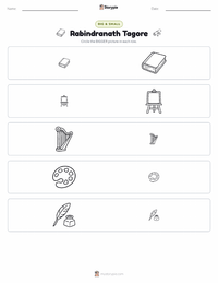 Rabindranath Tagore printable worksheet preview