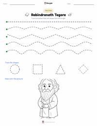 Rabindranath Tagore printable worksheet preview