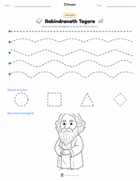 Anteprima della scheda stampabile di Rabindranath Tagore