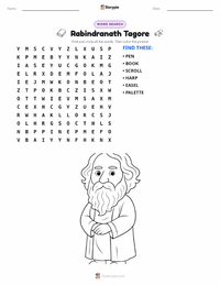 Rabindranath Tagore printable worksheet preview