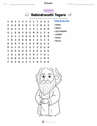 Prabaca lembar kerja cetak Rabindranath Tagore