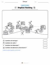 Aperçu de la feuille de travail imprimable Stephen Hawking