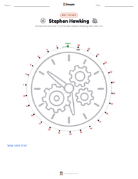Stephen Hawking printable worksheet preview