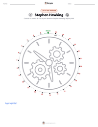 Prévia da folha de atividades imprimível Stephen Hawking