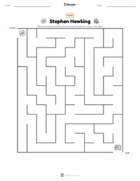 Stephen Hawking printable worksheet preview