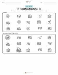 Stephen Hawking printable worksheet preview